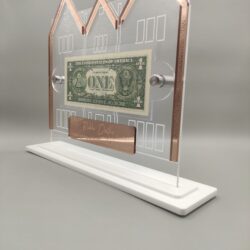 770 Rebbe Dollar display - Personalized - Rose gold with white base