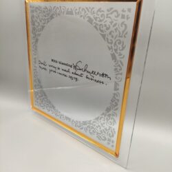 Rebbe Quote about Business, Parnasa & Bitachon - Printed on acrylic with a gold mirror frame