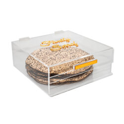 Handmade Acrylic Matzah Box for Shmurah Matzah – Customizable with Gold 3D Lettering - With Lid support stick